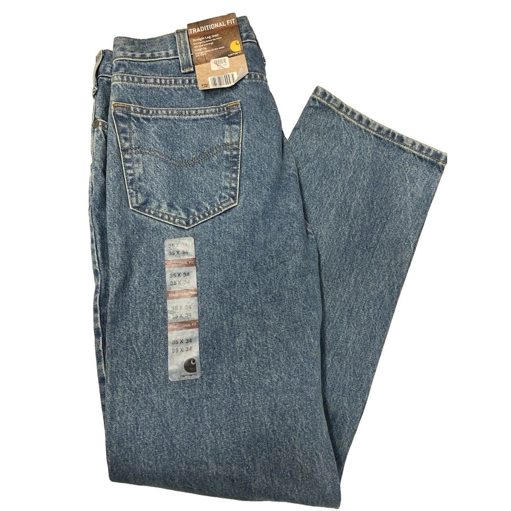 Carhart men’s jeans Sz 35/34 Traditional fit straight leg denim NWT